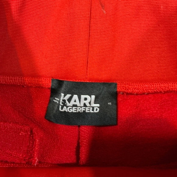 Karl Lagerfeld Paris Red Logo Track Set – Jacket & Joggers – Size Small - Picture 11 of 13